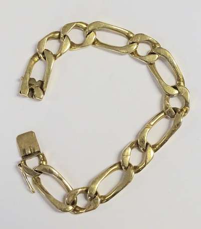 Bracelet maille gourmette en or jaune 18K 