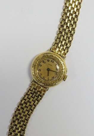 Montre bracelet de dame en or jaune 18K (750°/00),