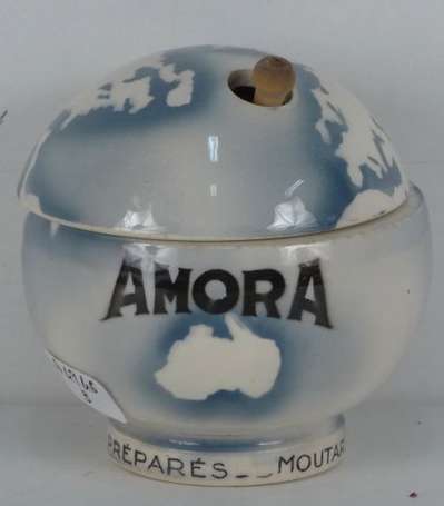 MOUTARDE : Moutardier AMORA, en forme de globe 