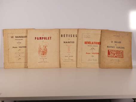 [NANTES] - VALTON (André) - Ensemble de 5 volumes 