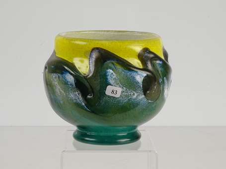 LEPAGE Patrick (1949-2015), vase boule  en verre 