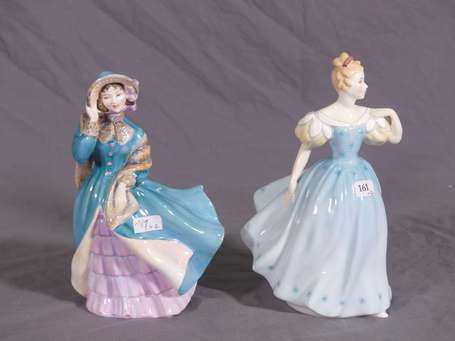 ROYAL DOULTON - Réunion de deux statuettes en 