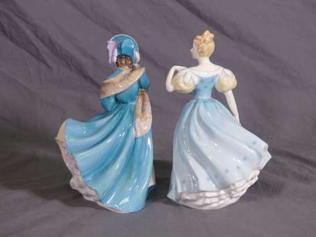 ROYAL DOULTON - Réunion de deux statuettes en 