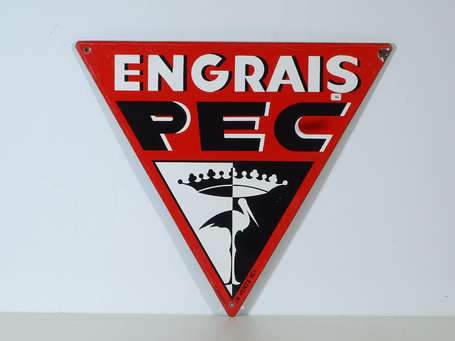 ENGRAIS PEC : Plaque émaillée triangulaire. 