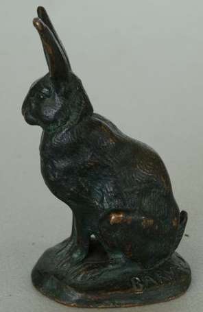 Barye Antoine-Louis 1795-1875 Lapin Sujet en 