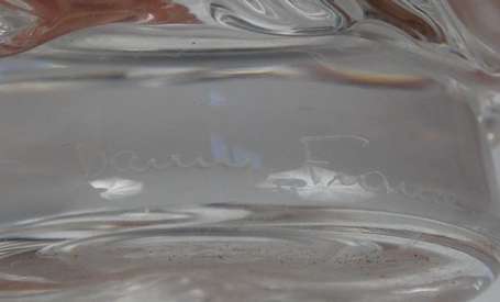 DAUM. 10 verres en cristal de forme évasée, signés