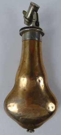 Poire à poudre pour fusil en cuivre, quintilobée, 