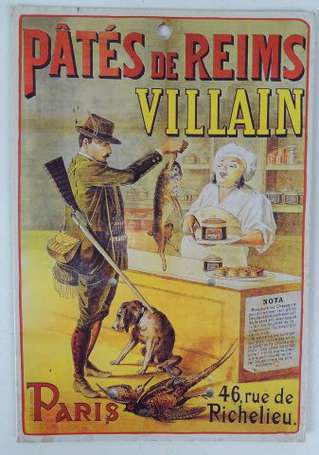 Carton publicitaire pour le Patés de Reims Villain