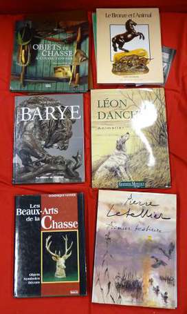 Un lot de livres sur l'art et la chasse dont Léon 