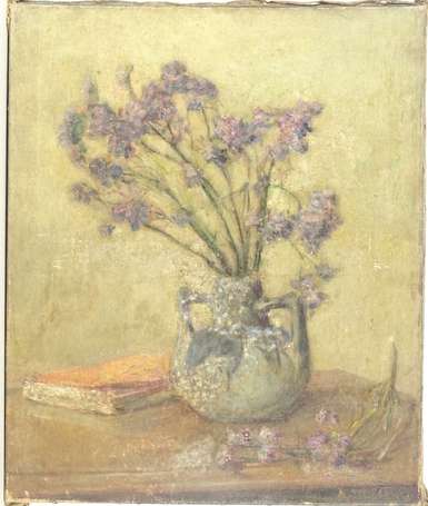 DEBAENE Adolphe XIX-Xxé Bouquet Huile sur toile 
