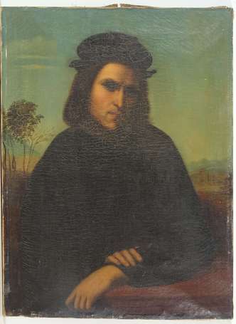 D'Aubigny A. XIXé Autoportrait de Raphaël Huile 