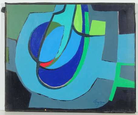 LECLERC-GAYRAU Guy (1942- ) Composition Acrylique 