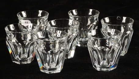7 verres à Porto en cristal de forme gobelet 