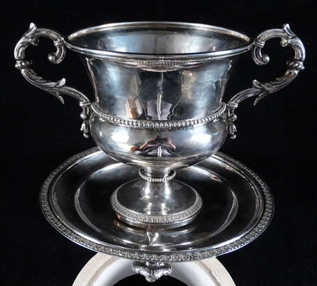 Sucrier couvert en argent 1819-1838, souligné 