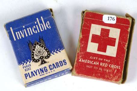 US2GM - 2 jeux de cartes  dont croix rouge