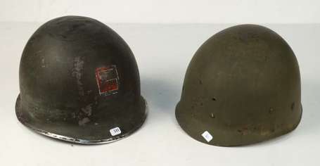 US2GM - Casque M1 , insigne de division 69th,  