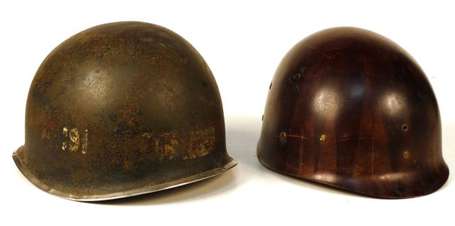 US2GM - Casque M1 , marquage MP  peint a l'avant ,