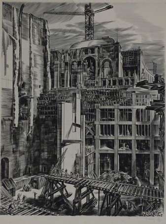 DECARIS Albert (1901-1988) - Chantier parisien. 