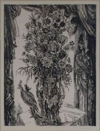 DECARIS Albert (1901-1988) - Eve au bouquet. 