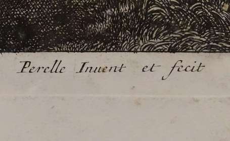 PERELLE XVIIe (d'après) - Paysage bucolique. Eau 