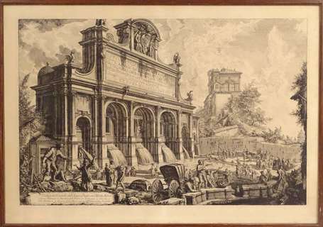 ECOLE XVIIIe - Veduta del Castello dell' Acqua 
