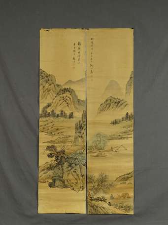 CHINE - Attribué à Wu Yi Ping (1904-1972) Deux 