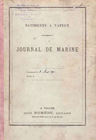 Journal de Marine - Bâtiments à Vapeur - Escadre 