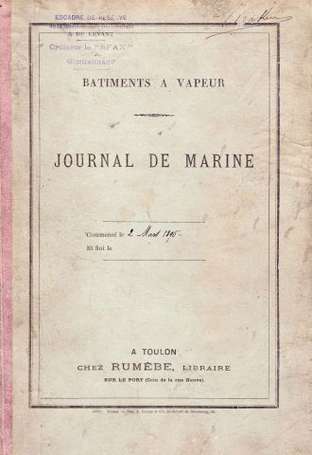 Journal de Marine - Bâtiments à Vapeur - Escadre 