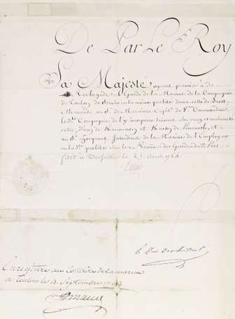 KERGUELEN - Lettre patente du Roi autorisant le 