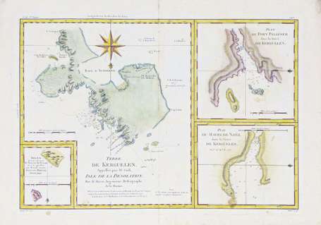 Carte - [KERGUELEN] Terre de Kerguelen, appelée 