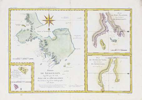 Carte - [KERGUELEN] Terre de Kerguelen, appelée 