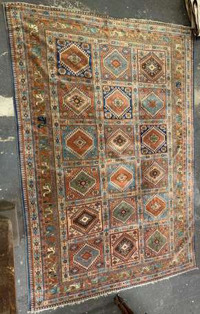 Tapis Yalameh (chaîne, trame et velours en laine),