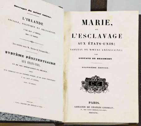 BEAUMONT de La BONNINIÈRE (Gustave-Auguste de) - 