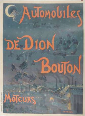 Automobiles de Dion Bouton moteurs Affiche 