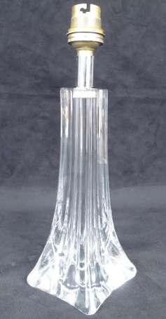 SAINT LOUIS - Pied de lampe en cristal (Ht : 24,5 