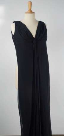 CARVEN - Robe de soirée en crepe noir vers 1960 - 