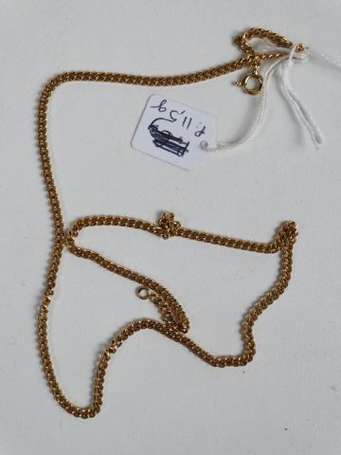 Collier en or jaune avec maille gourmette - Poids: