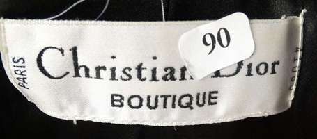 CHRISTIAN DIOR - Manteau en soie noire - T. 38