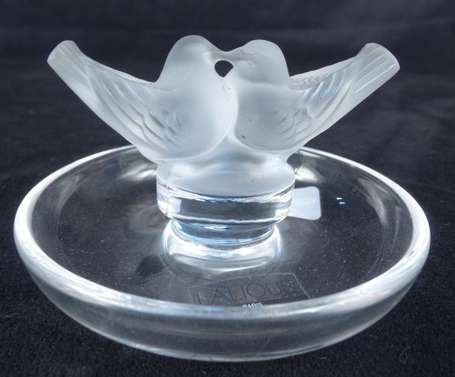 LALIQUE France- Baguier en cristal à décor de 