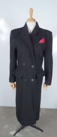 Pierre BALMAIN - Manteau vintage en laine noire - 