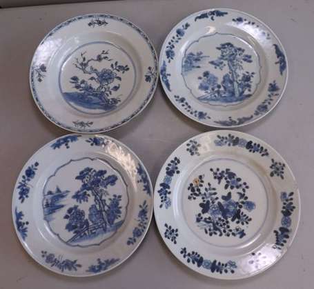 Chine. Paire d'assiettes en porcelaine de la 