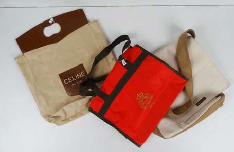 CELINE, CERRUTI, AALLARD - 4 sacs en toile