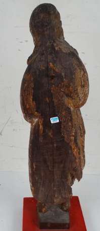 Saint Jean-Baptiste debout, sculpture en bois 