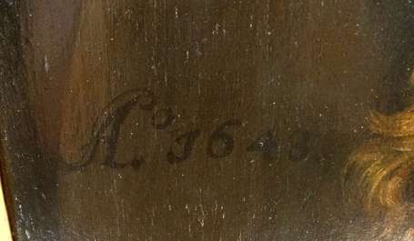 Ecole XVIIe. Portrait de jeune homme à col en 