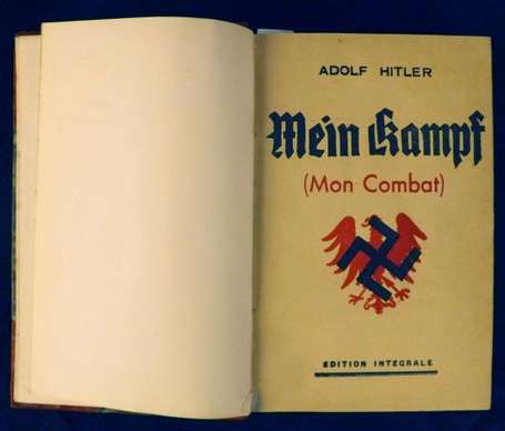 HITLER Adolf Mein Kampf (Mon Combat). Traduction 