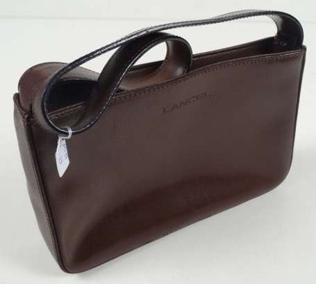 LANCEL - Sac baguette en cuir marron avec son dust