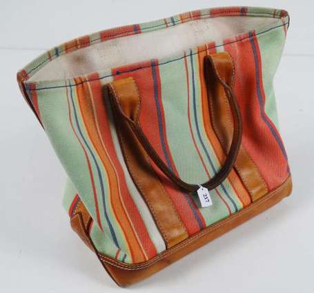 RALPH LAUREN - Petit sac cabas en toile de coton 