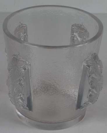 Lalique Seau à Champagne Epernay en verre moulé 