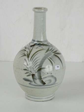 JAPON Vase bouteille, début XX éme H. 28 cm