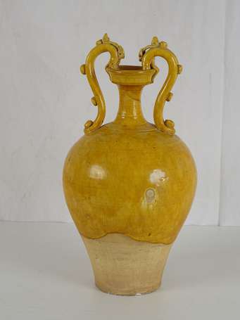 CHINE style TANG Vase amphore à tête de dragon, 